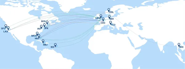 Norse Flight Routes 