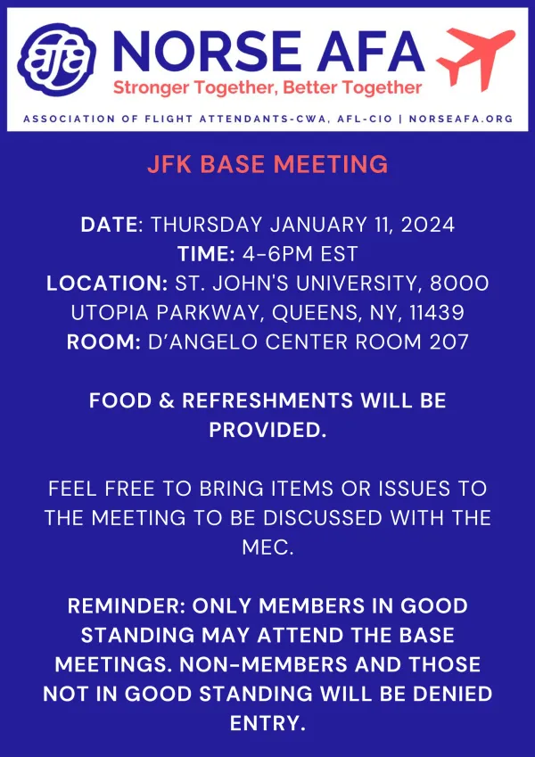 JFK Base Meeting Poster